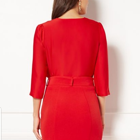 Wrap Bodysuit Top Red - Picture 4 of 4